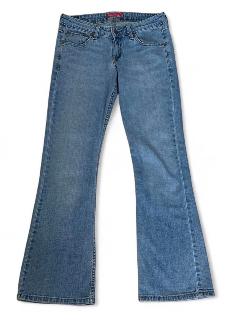 Vintage Y2K Levi's Super Low Light Blue Bootcut Jeans - Size 7 Short / Petite